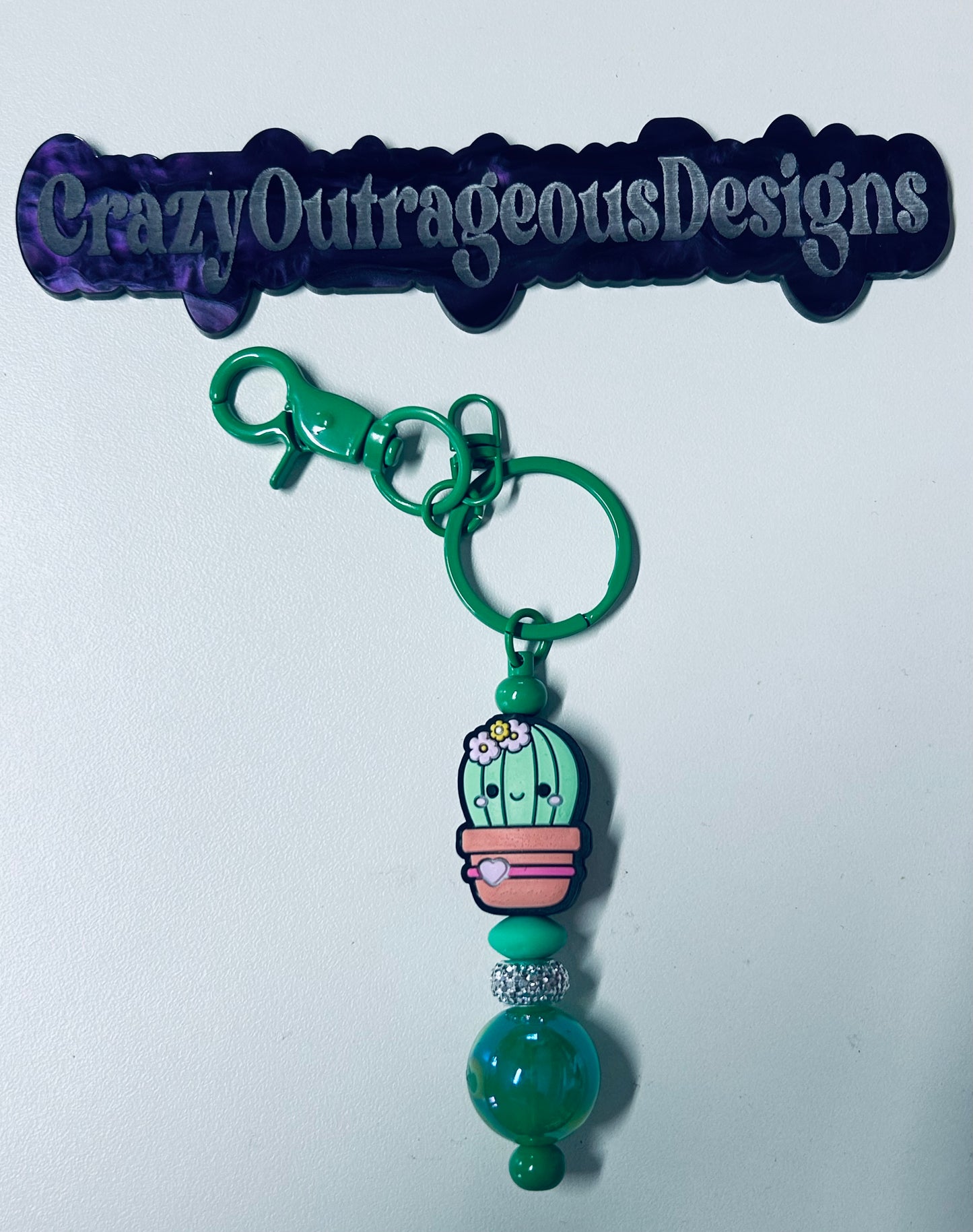 Keychain-Focal Cactus