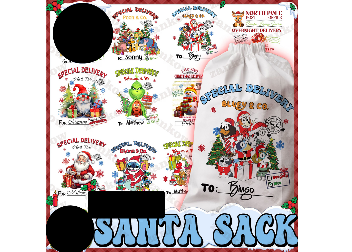 Christmas Santa Sacks