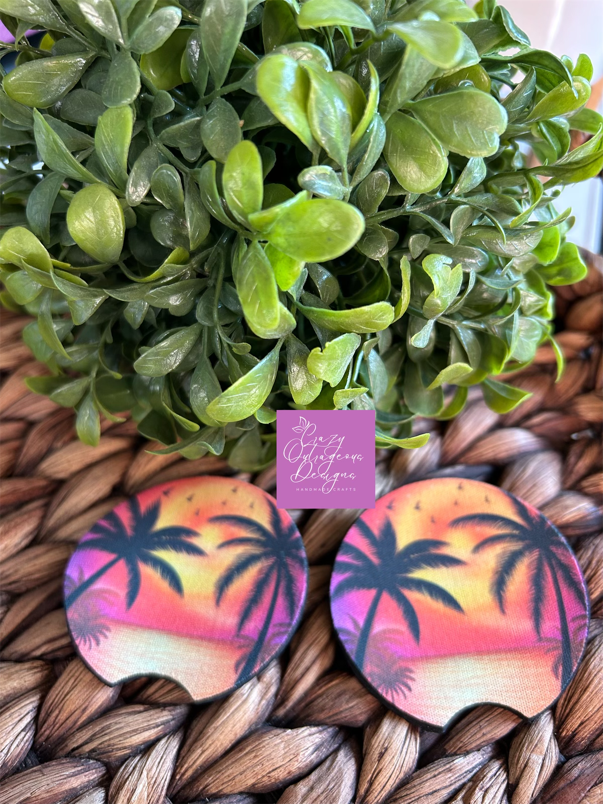 Car Coasters-Sunset Beach