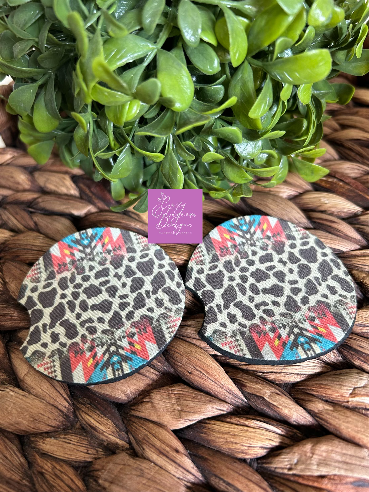 Car Coasters-Pattern:Western Leopard