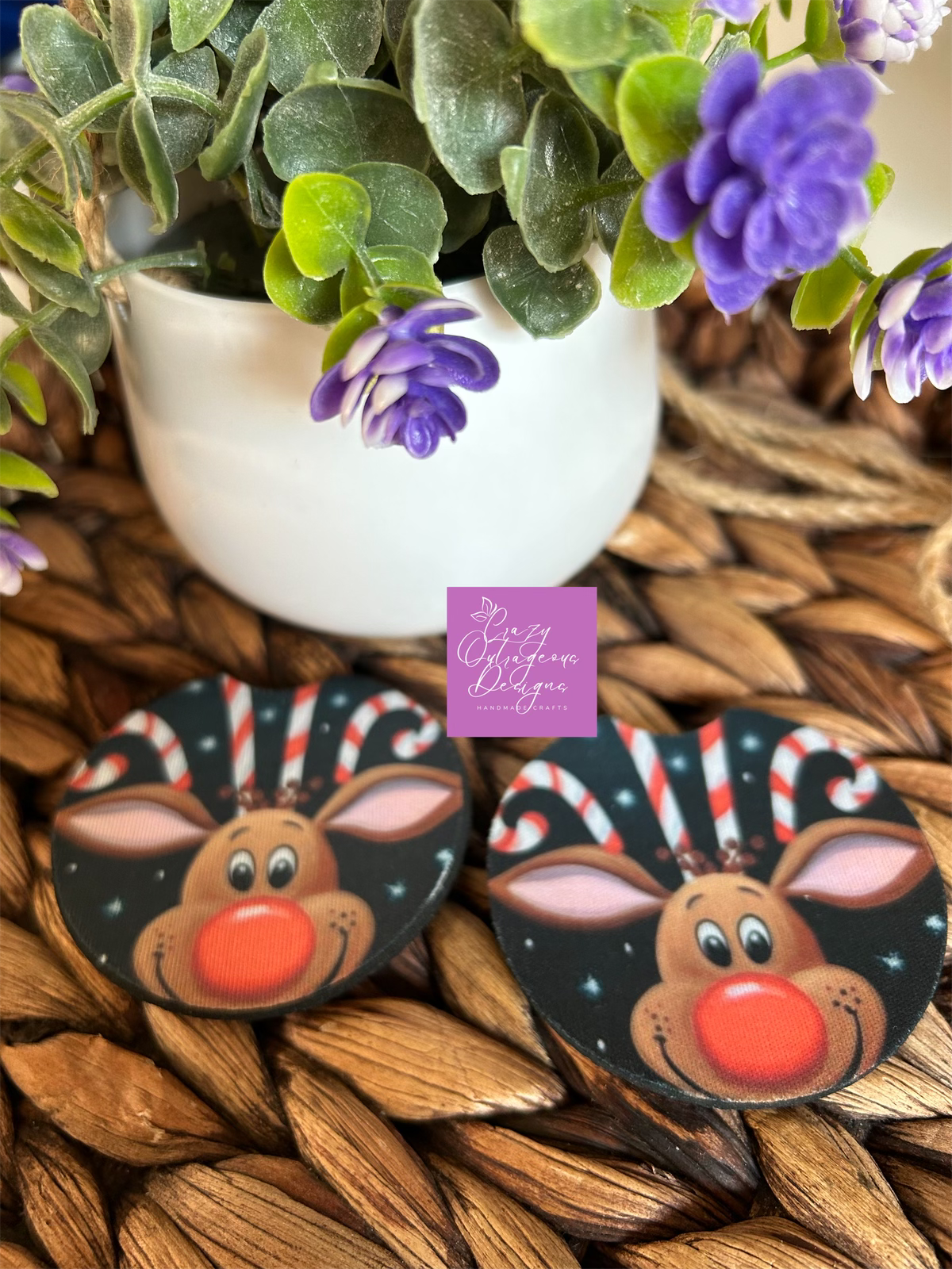 Car Coasters-Christmas:Rudolph