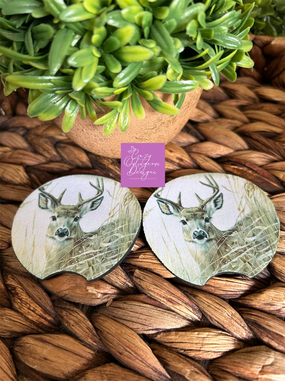 Car Coasters-Animal:Deer