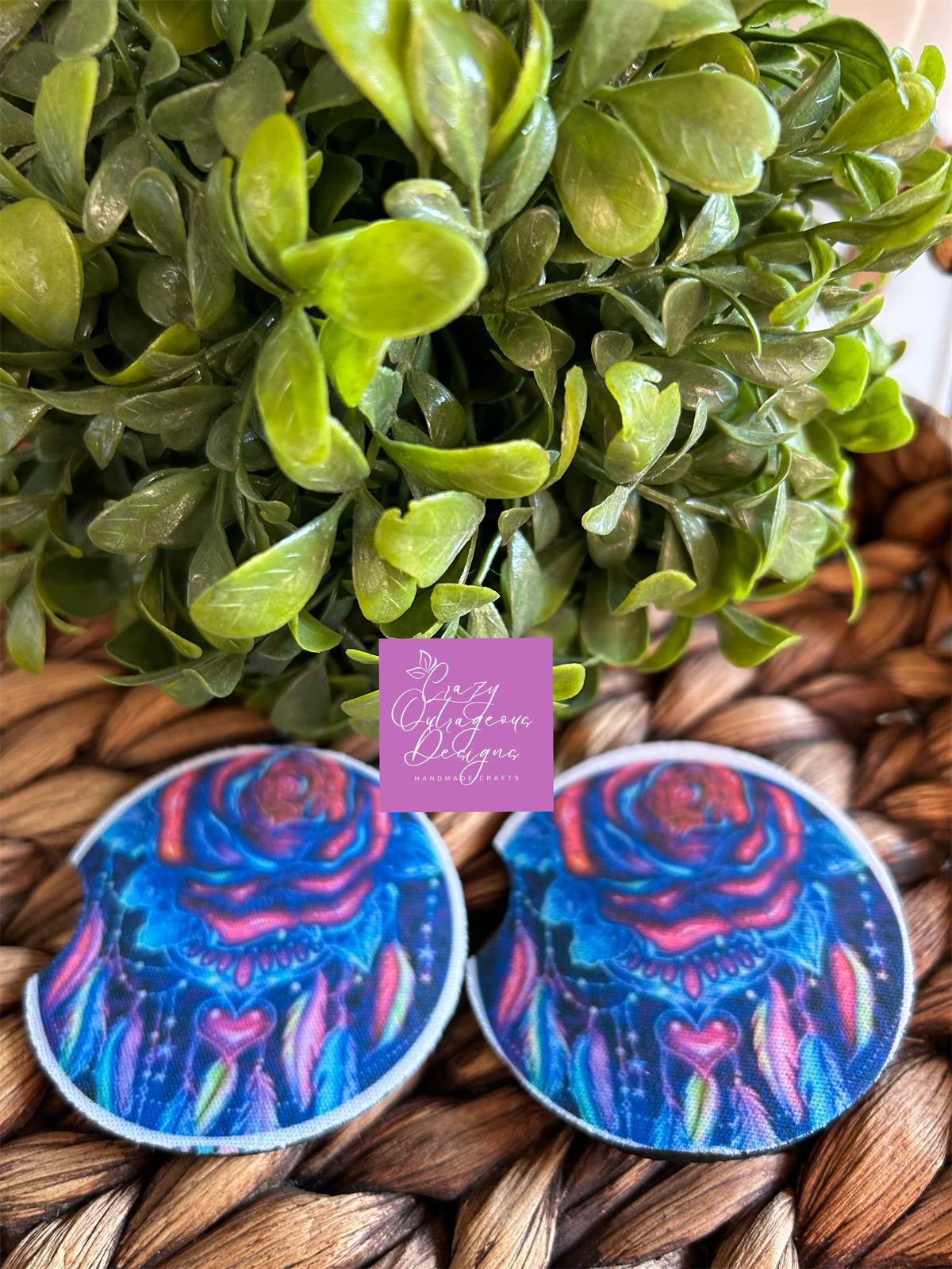 Car Coasters-Dream Catcher Rose