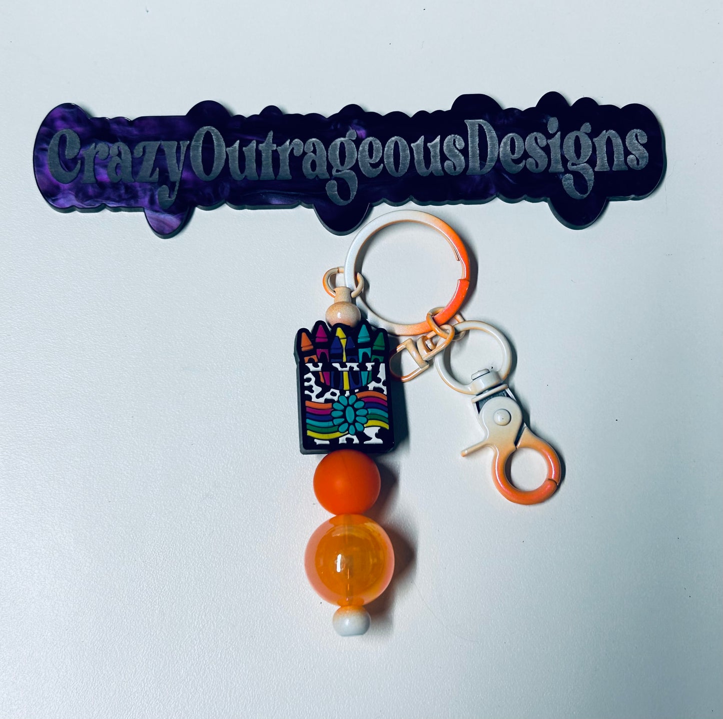 Keychain-Focal Teacher Crayon