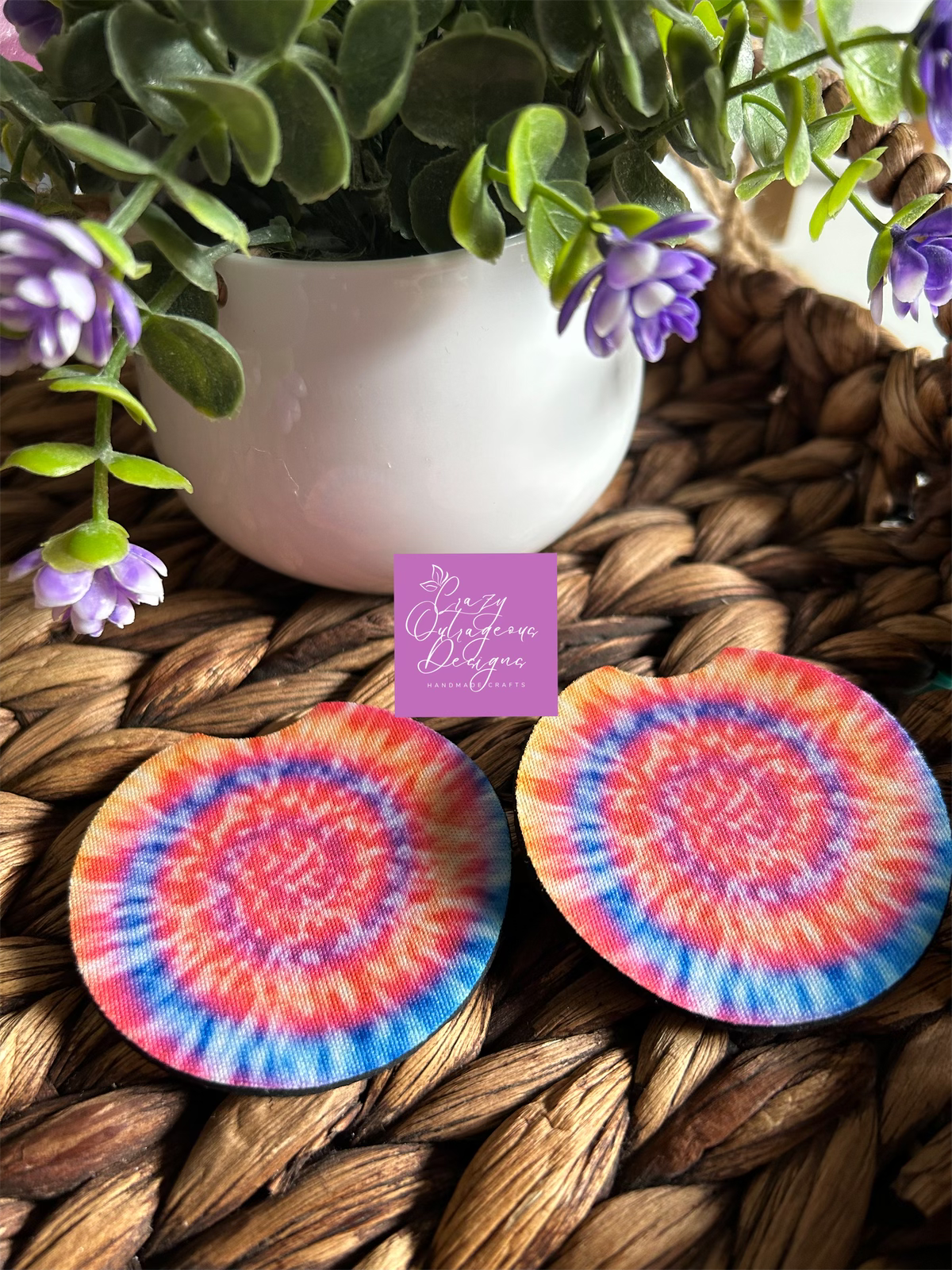 Car Coasters-Pattern:Tie Dye Pattern