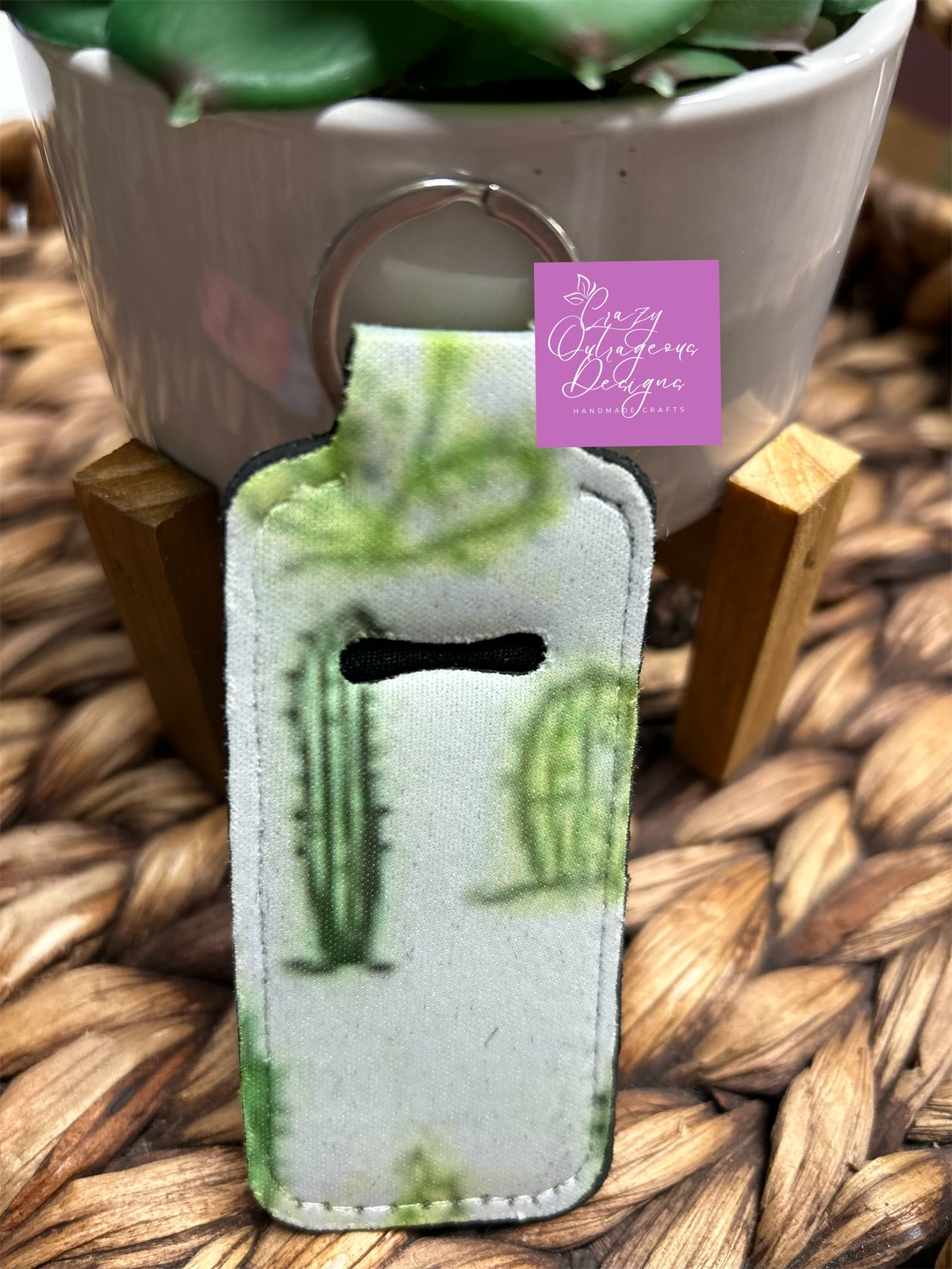 Chapstick Holder-Flower:Cactus