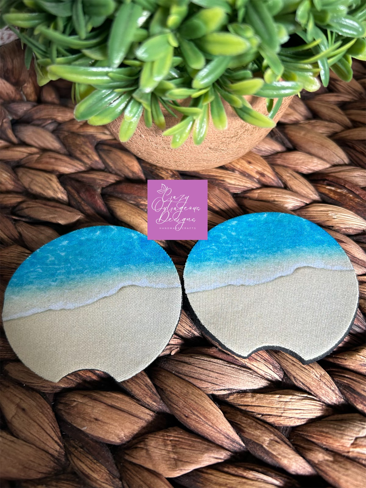 Car Coasters-Summer:Beach