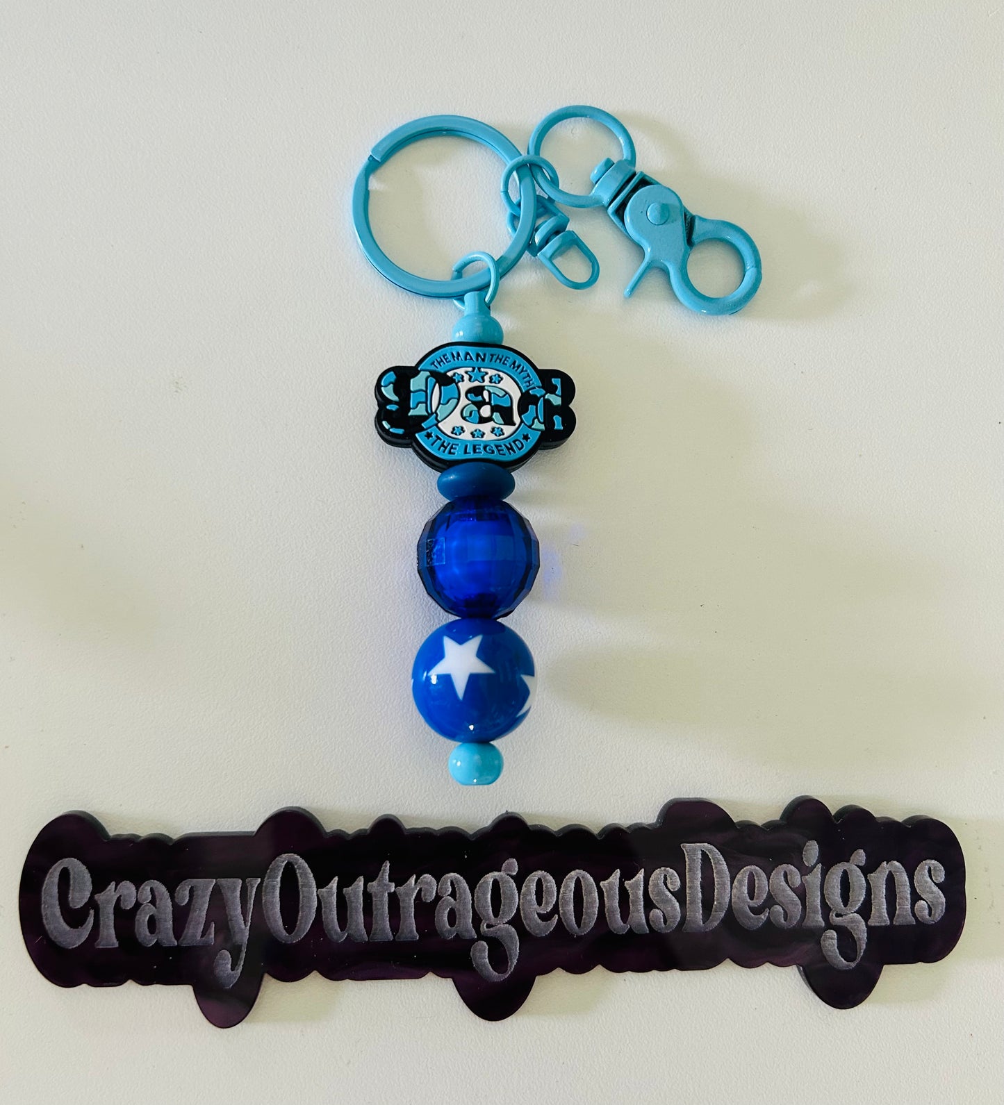 Keychain-Focal Dad The Man The Myth The Legend