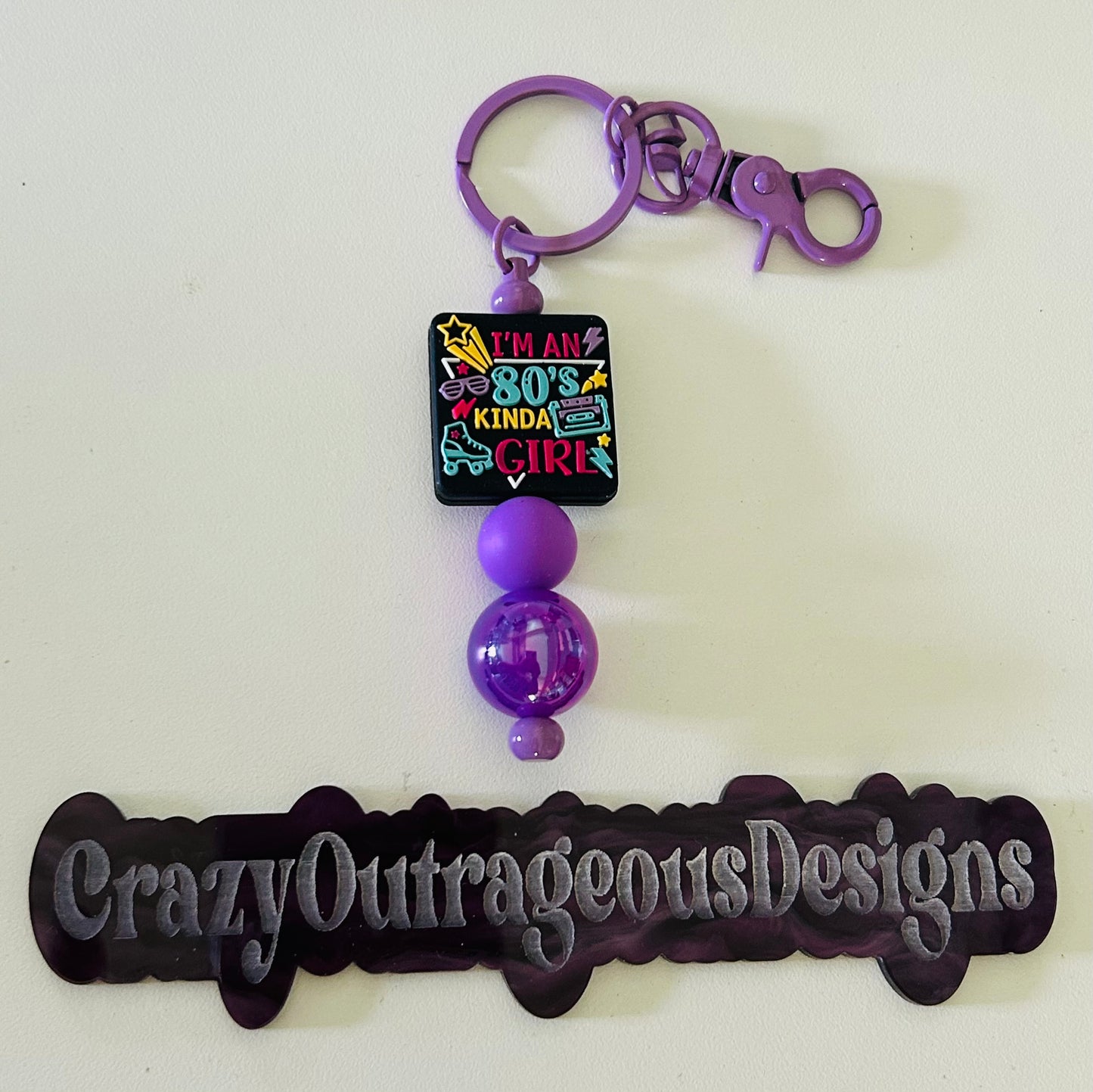 Keychain-Focal I'm An 80's Kinda Girl