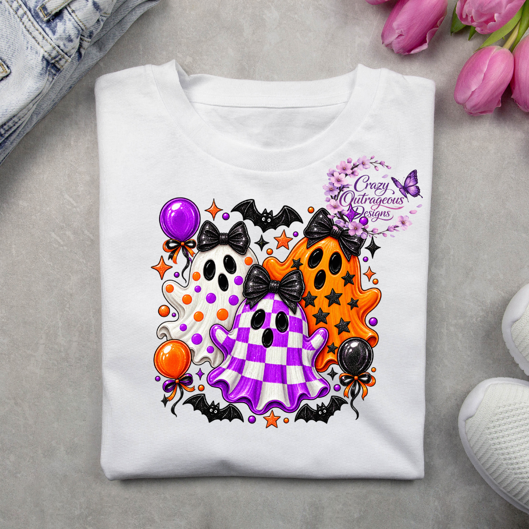 Apparel - Halloween Colorful Ghost Shirt
