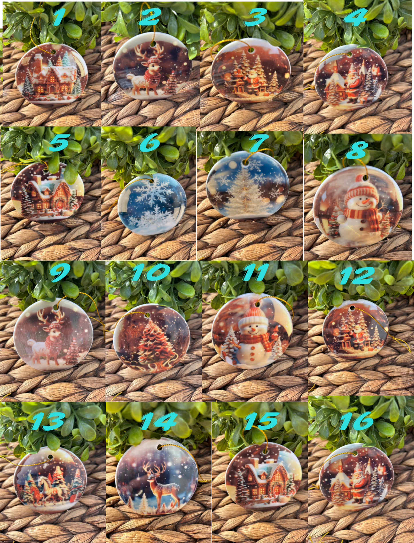 Christmas-Ornament Snow globes