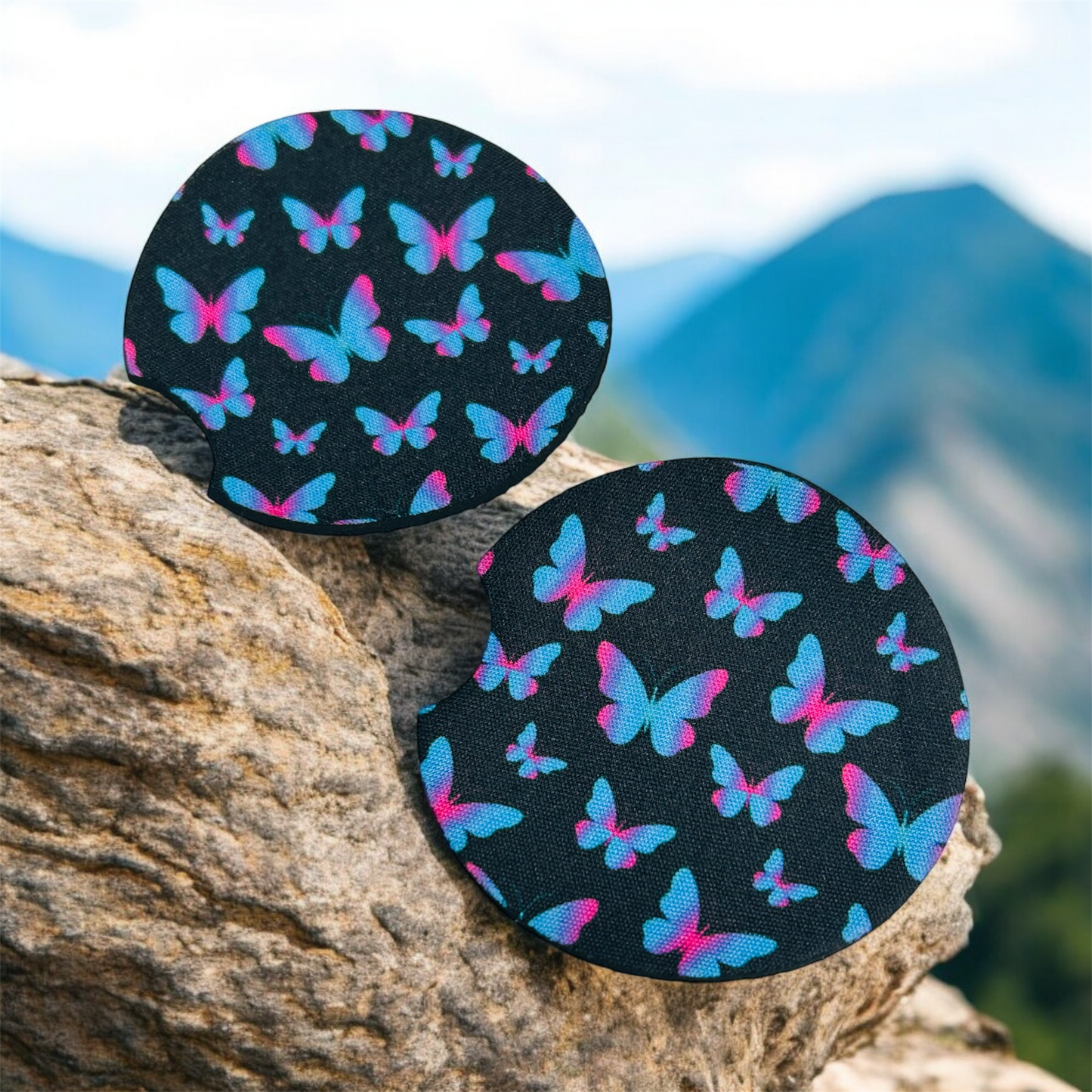 Car Coasters-Animal:Butterflies