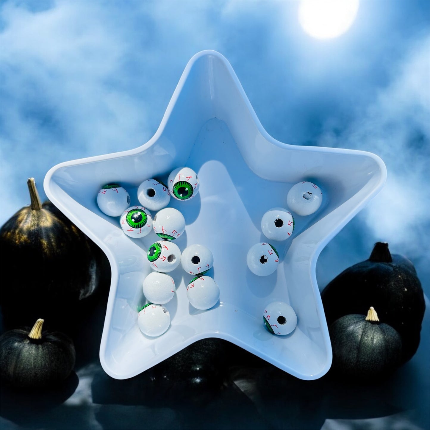 BULK BAGS - 15 MM Solid Color Silicone Bead- Black