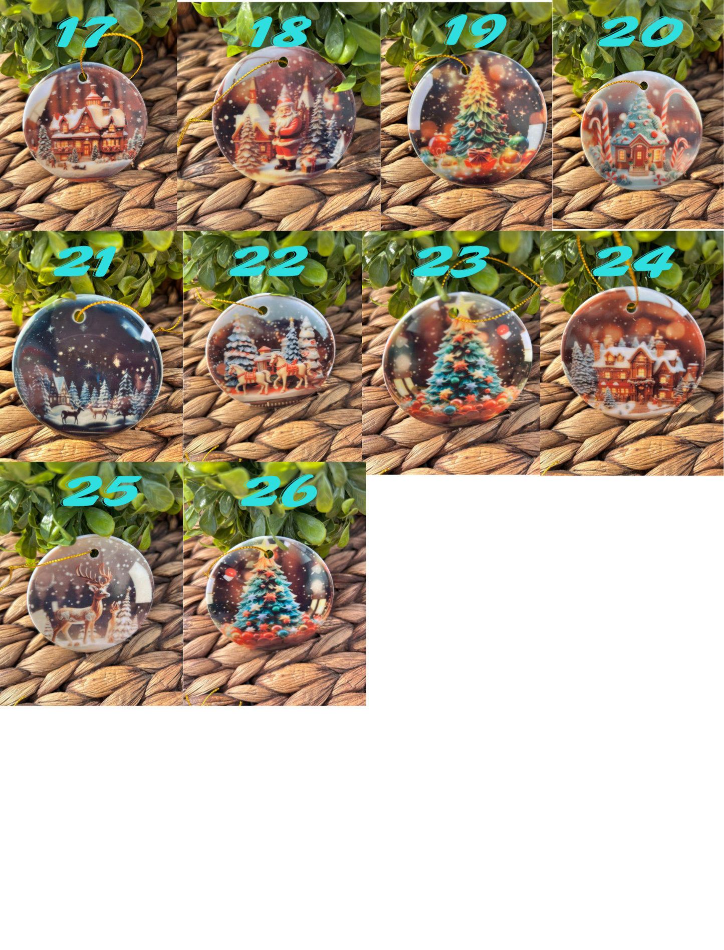 Christmas-Ornament Snow globes