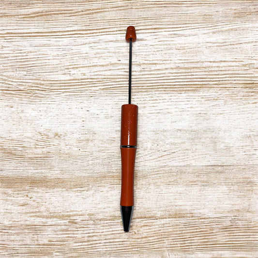 #3  Orange Glitter- Plastic Solid Pen Blank