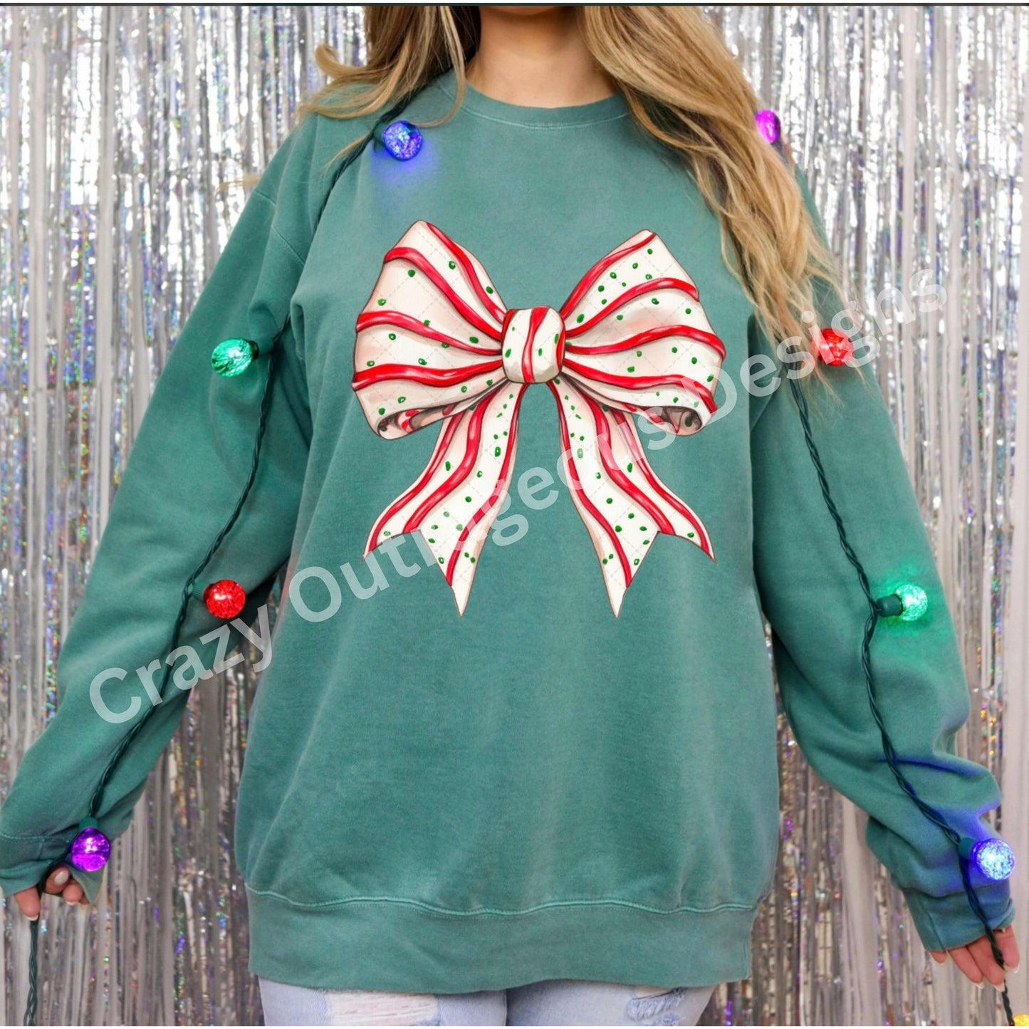 Apparel-Christmas Tree Bow