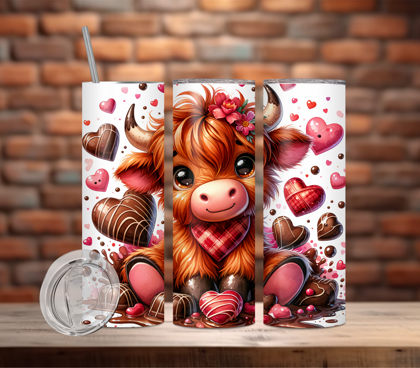 Tumbler-Highland Cow Chocolate