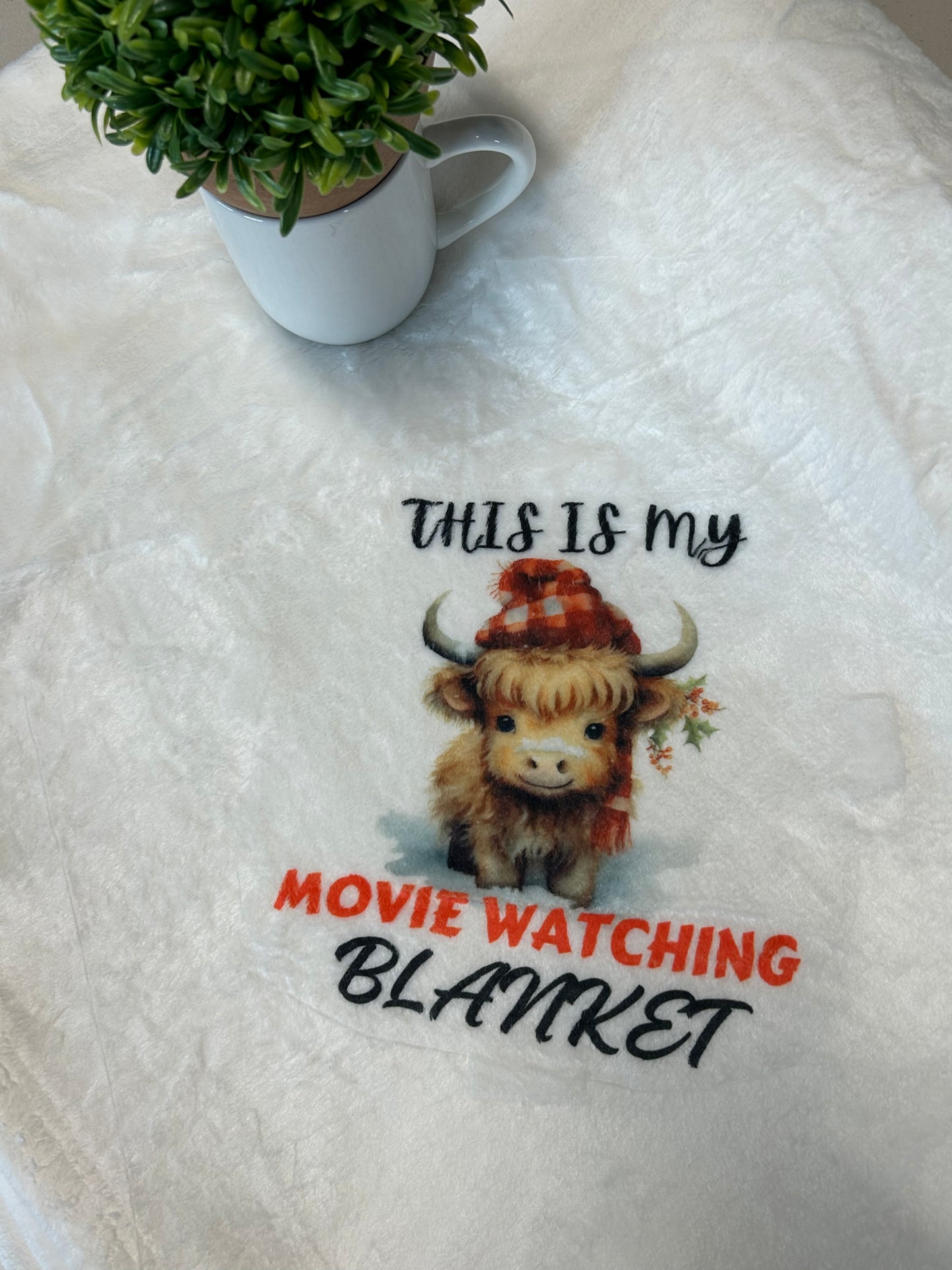 Blanket-This is My Movie Watching Blanket (Cow)
