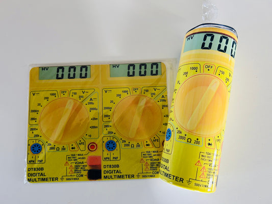 Mouse Pads-Career:Electrician Multimeter Bundle (Mouse Pad & Tumbler)