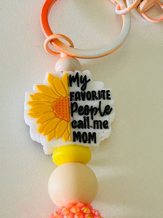 Keychain-Focal My Favorite People Call Me Mom