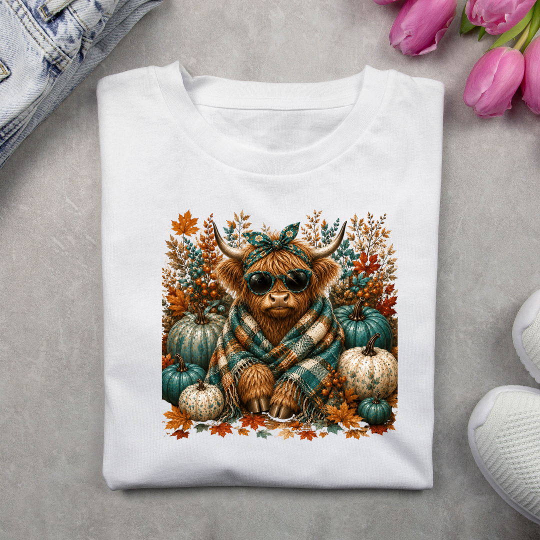 Apparel-Fall Highland Cow Shirt