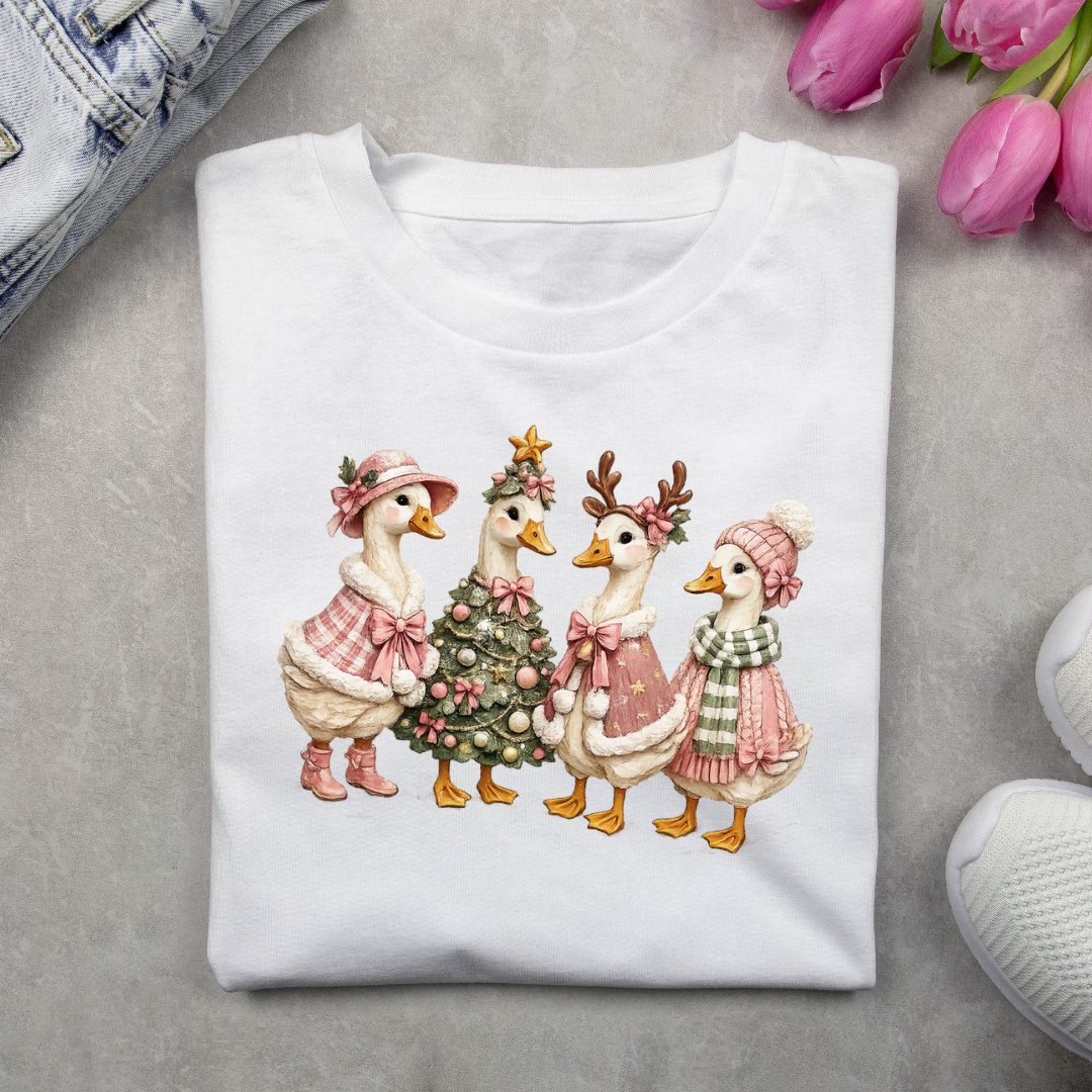 Apparel-Christmas Geese Shirt