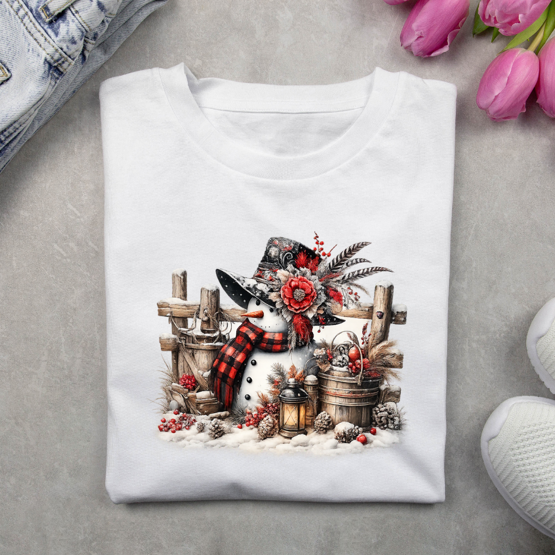 Apparel-Christmas Snowman Shirt
