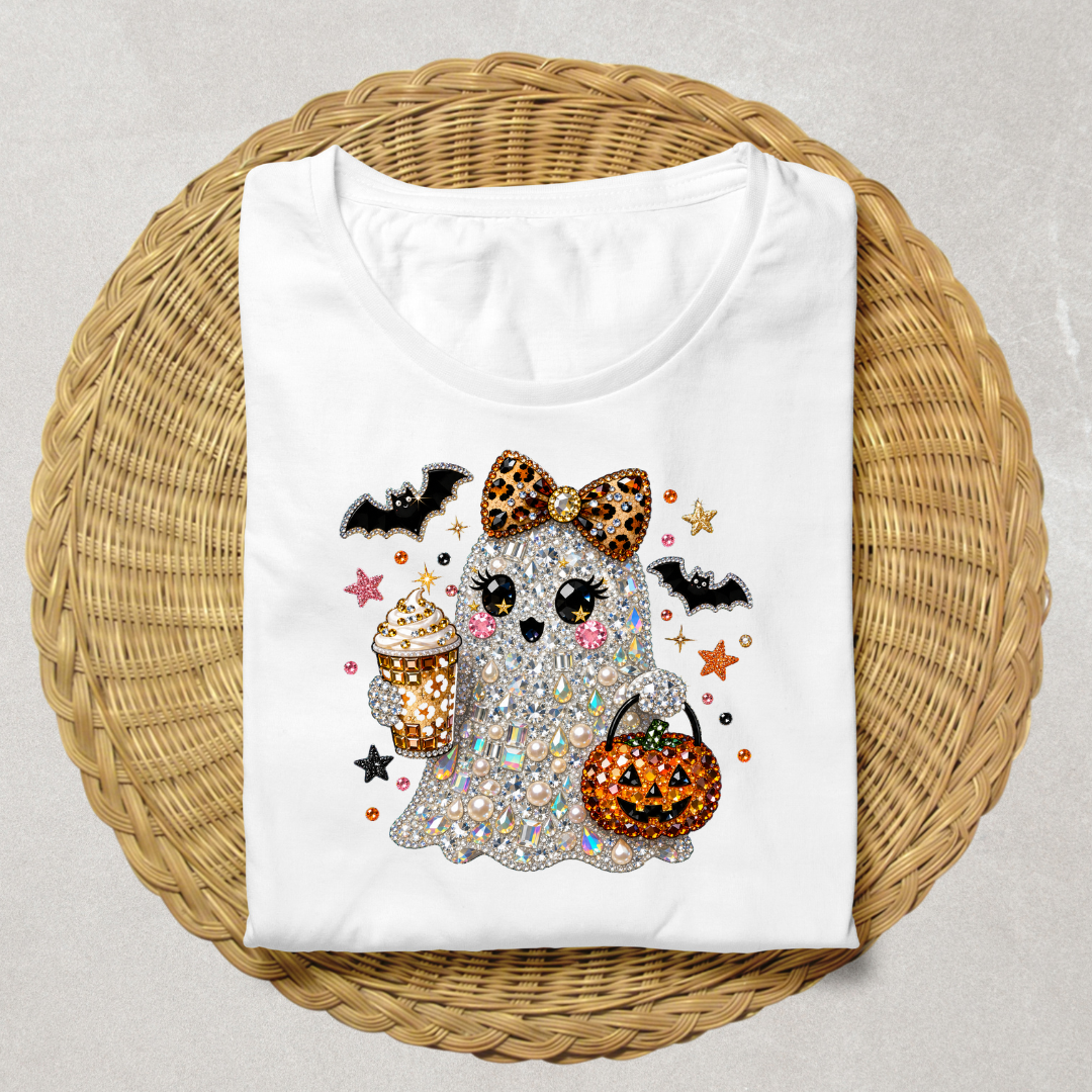 Apparel - Halloween Blingy Ghost Shirt