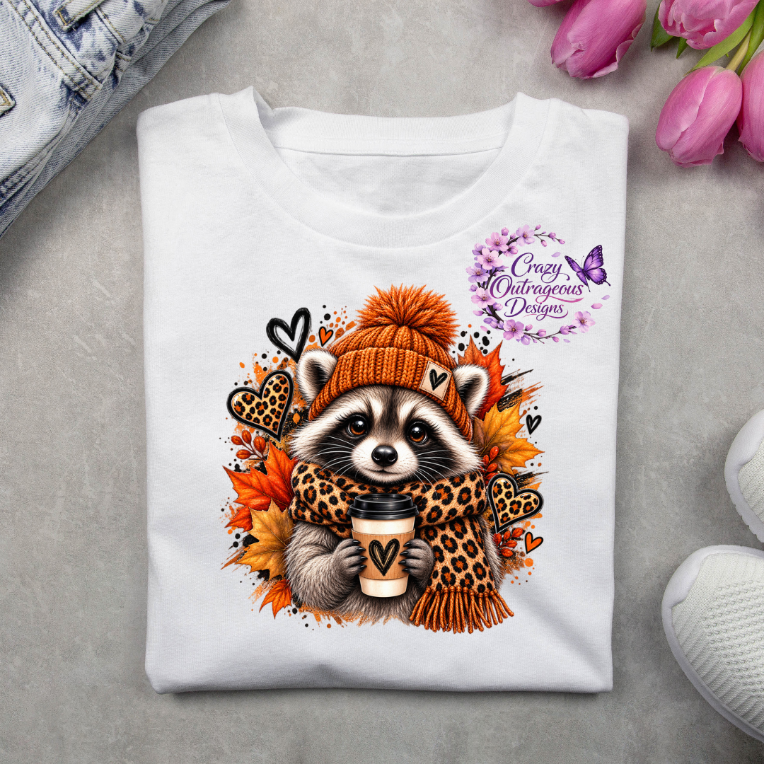 Apparel - Fall Leopard Racoon Shirt