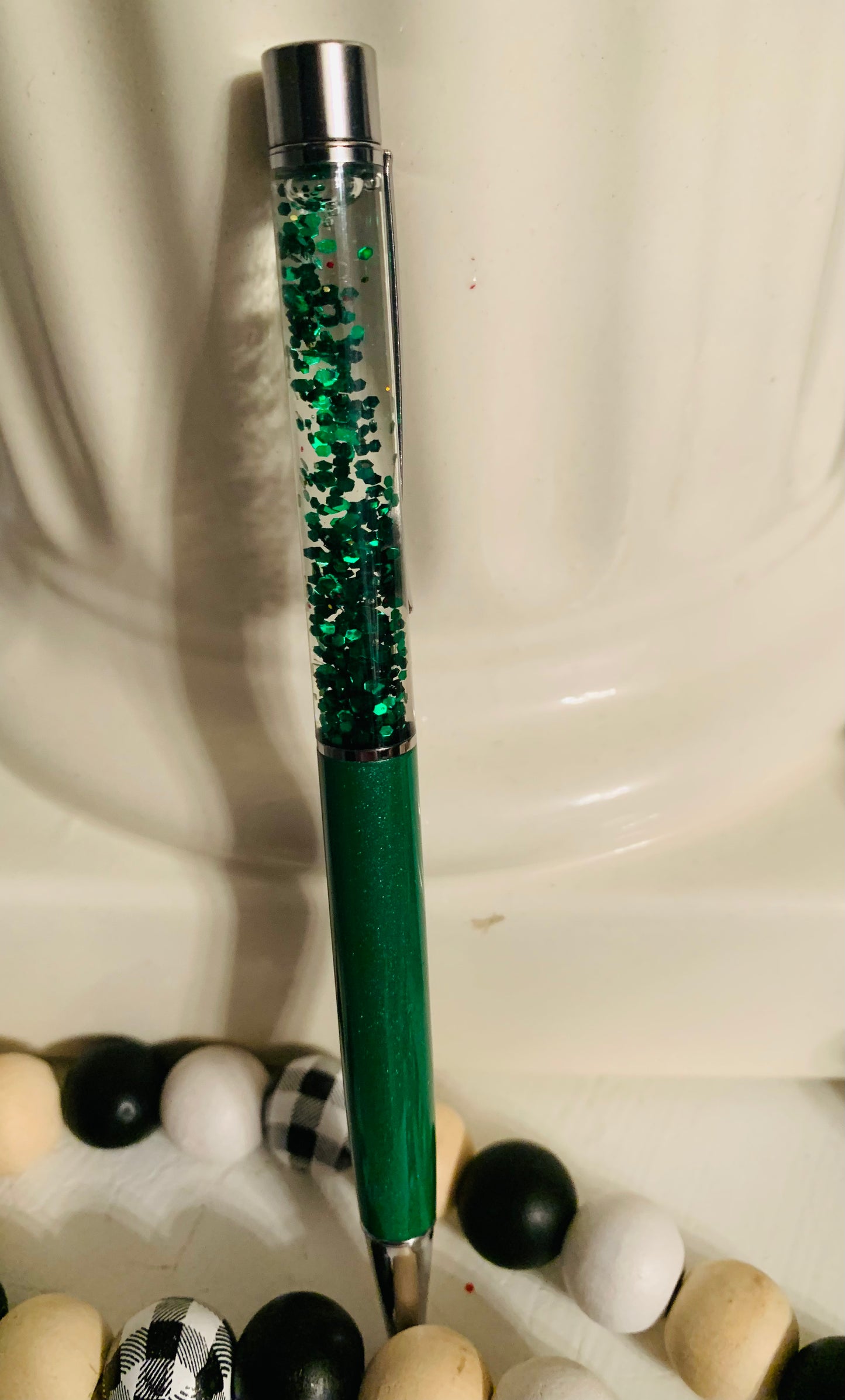 Pen-Snow globe Pen/Floating Pen-Green